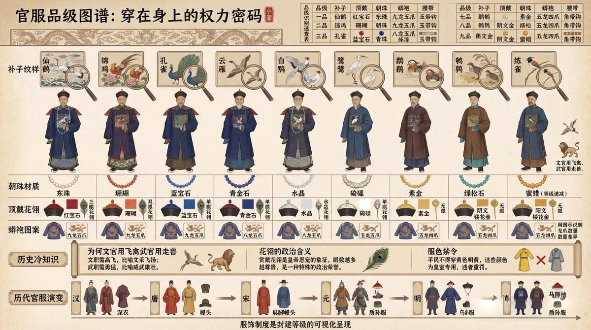 中国古代官服品级图谱