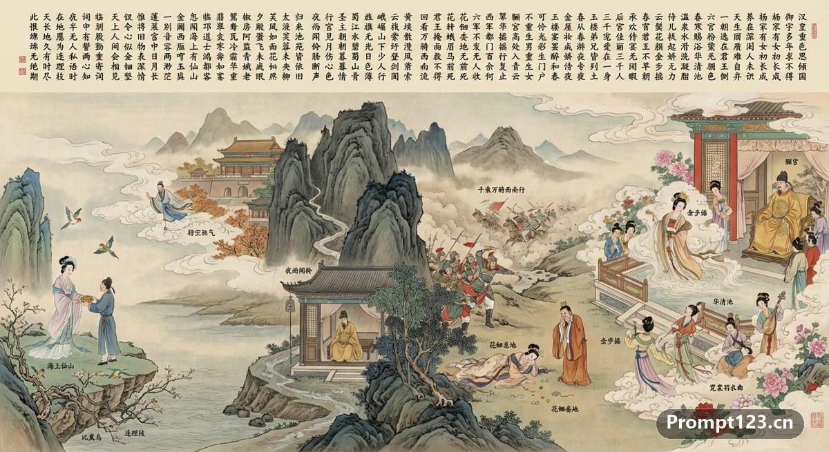 长文本古诗画画
