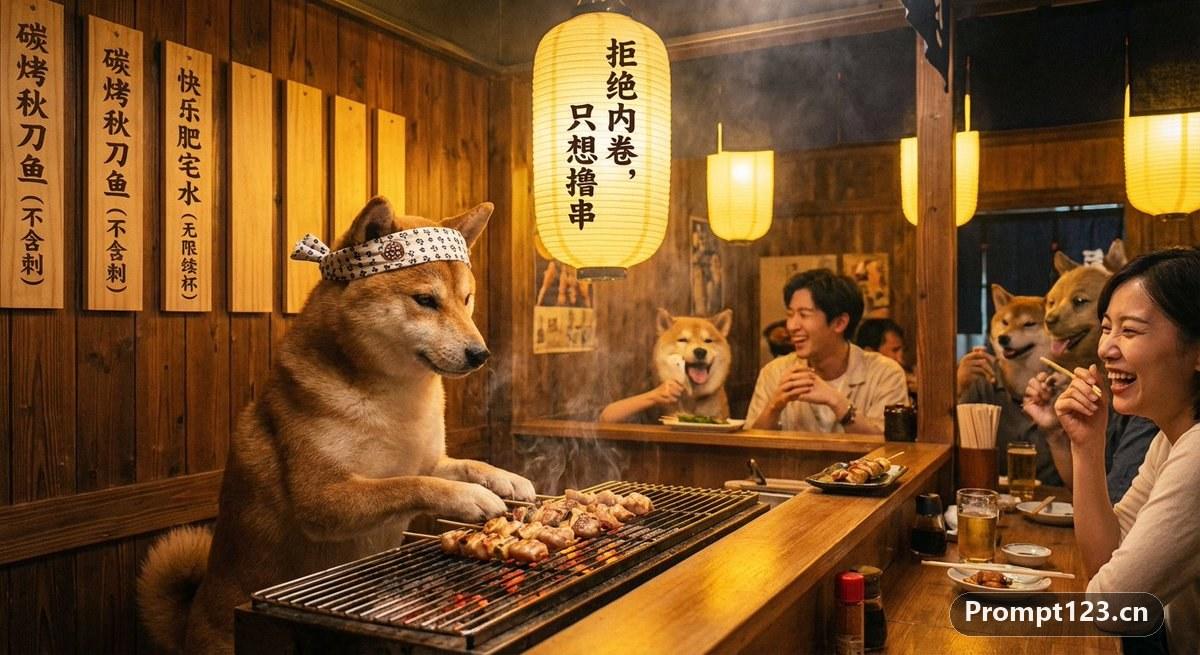 温暖的日式居酒屋暖黄灯光