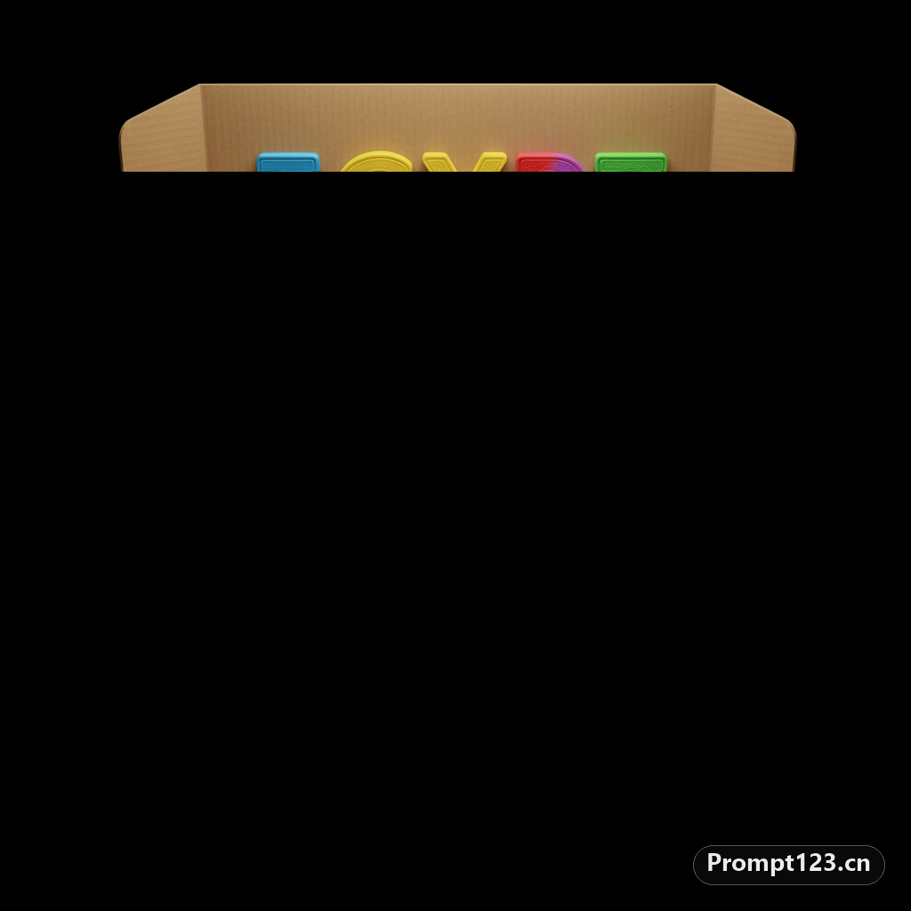 玩具盒中的国家立体模型