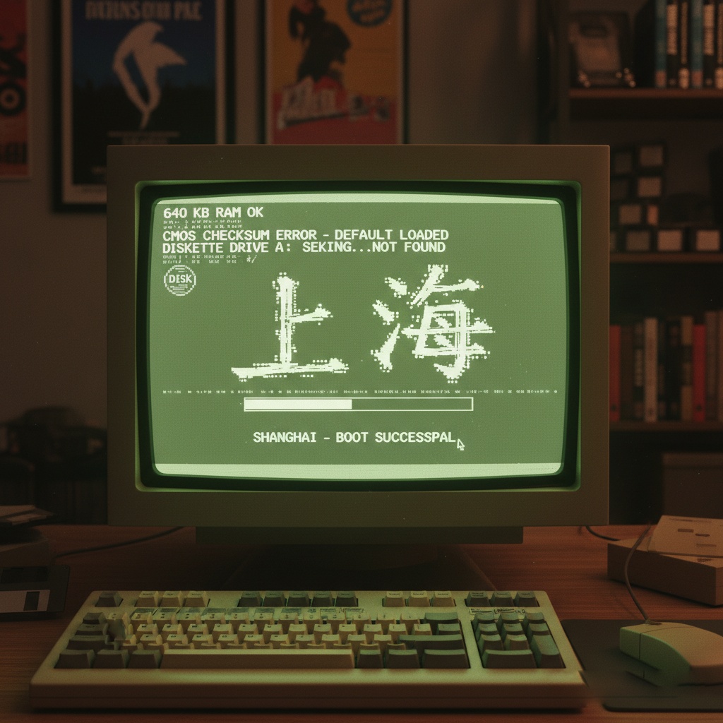 复古CRT电脑启动屏幕