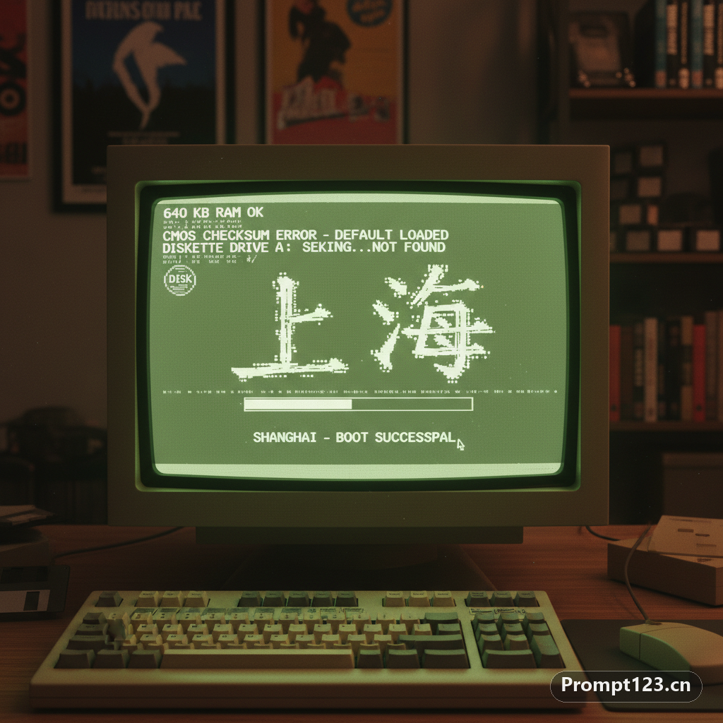 复古CRT电脑启动屏幕